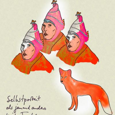 Selbstporträt als jemand anders mit Fuchs