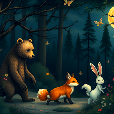 Wie drei Freunde einmal seltsame Dinge im Wald erlebten 01