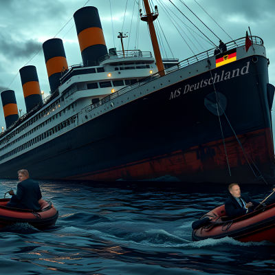 Auf dem Ozean nachts um halb eins