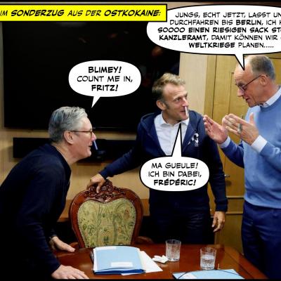 im Sonderzug aus der Ostkokaine